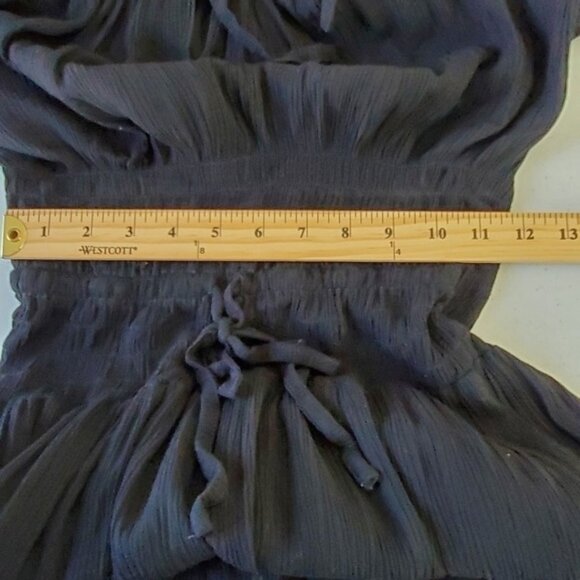 Lotustraders Milkmaid Maxi Dress Prairie Ruffle Stretch Romantic Whimsigoth Boho - Picture 8 of 14